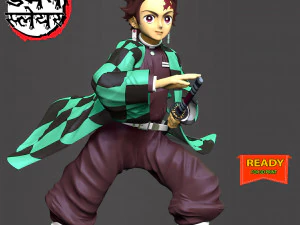 Tanjiro Kamado - Cronache Hinokami dell'uccisore di demoni Modello di stampa 3D