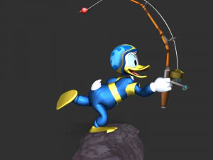Donald Duck - Fishing 3D Print Model