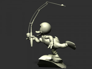 Donald Duck - Fishing 3D-printmodel