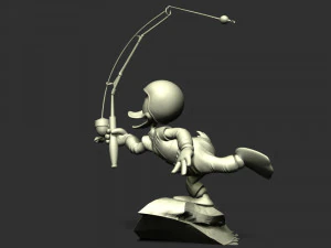 Donald Duck - Fishing 3D Print Model