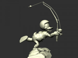 Donald Duck - Fishing 3D-printmodel