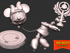 Minnie Mouse - Champions Trophy 3D Baskı Modeli