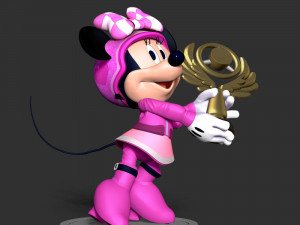 Minnie Mouse - Champions Trophy 3D Baskı Modeli