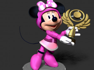 Minnie Mouse - Champions Trophy 3D Baskı Modeli