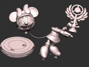 Minnie Mouse - Champions Trophy 3D Baskı Modeli