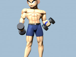 Krillin - Dragon Ball Fanart Modèles 3D en vedette