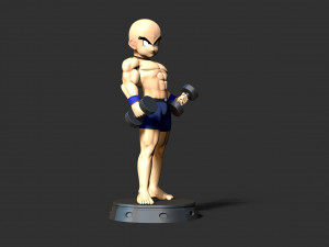 Krillin - Dragon Ball Fanart Modèles 3D en vedette