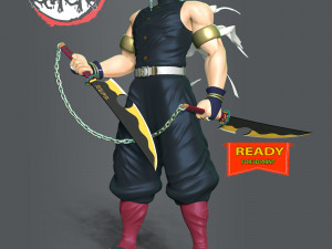 Tengen Uzui - Demon Slayer 3D प्रिंट मॉडल