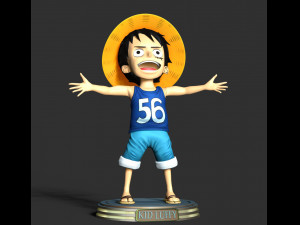 Kid Luffy - One Piece 3D 打印模型