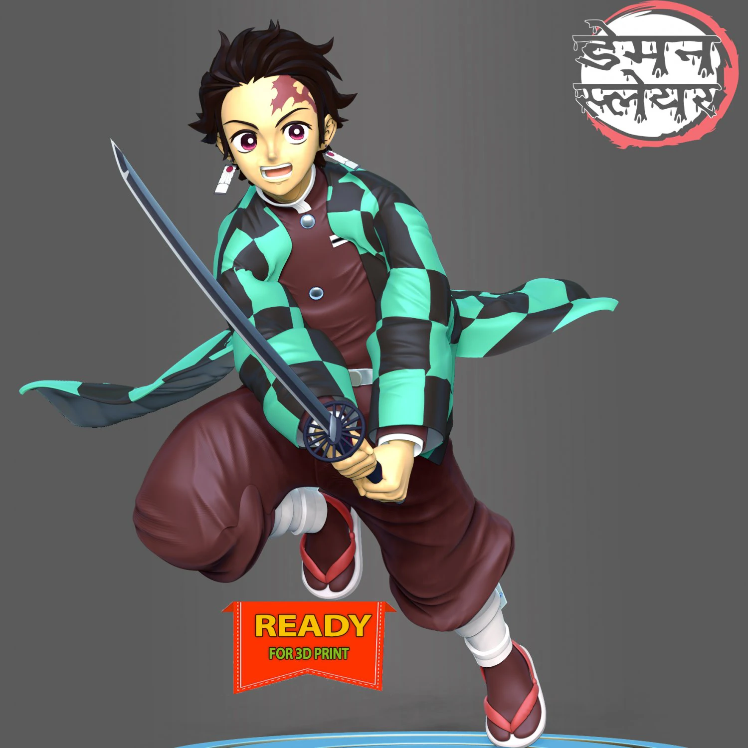 Tanjiro Kamado - Demon Slayer 3D Print Model .c4d .max .obj .3ds .fbx .stl .blend 