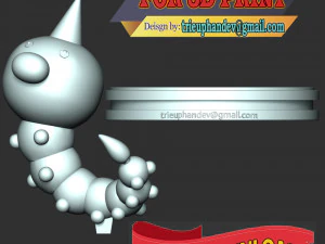 Weedle - Pokemon Go 3D Print Model