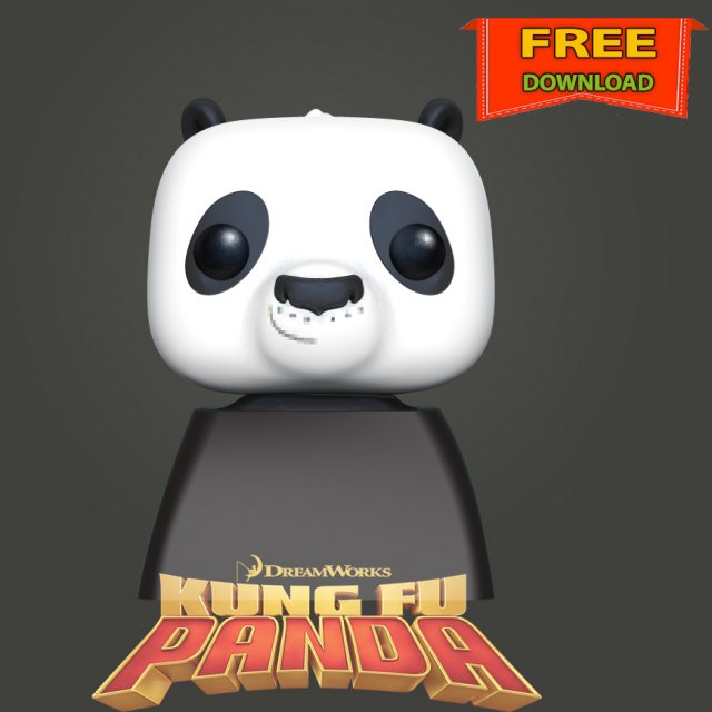 Panda Keycap Modèles 3D en vedette .c4d .max .obj .3ds .fbx .stl .blend 