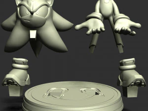 Shadow The Hedgehog 3D Print Model