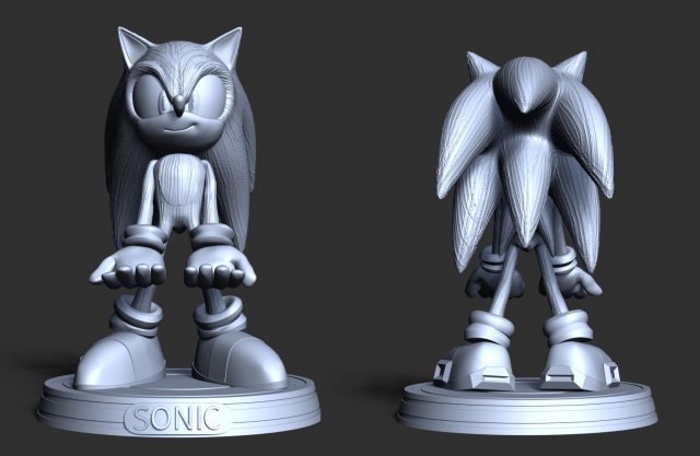 Sonic the Hedgehog 3D Print Model in Figurines 3DExport