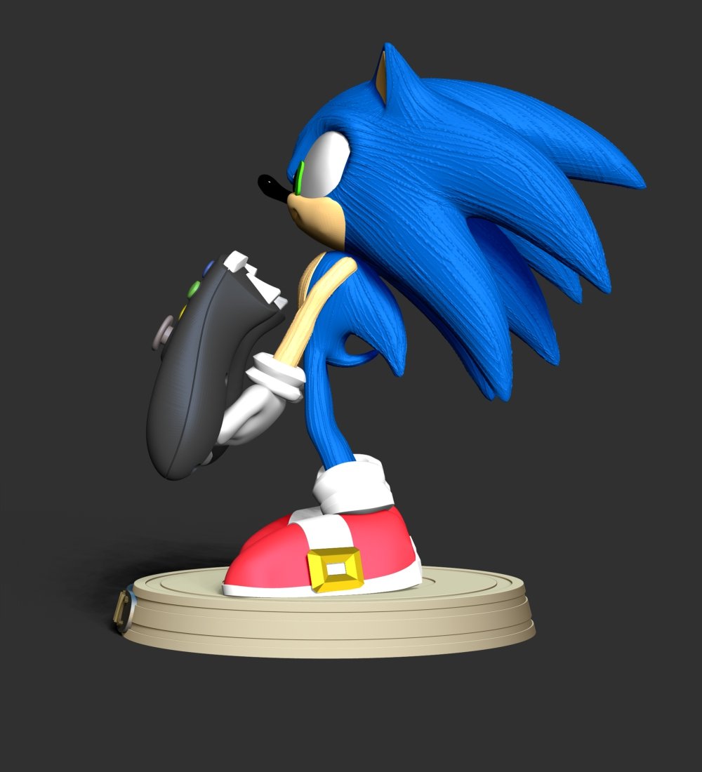 Super Sonic Fanart 3D Print Model in Figurines 3DExport