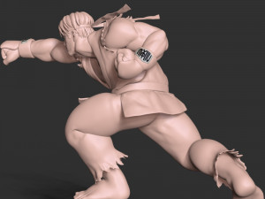 Ryu - Street Fighter 3Dプリントモデル in 小さな置物 3DExport