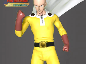 Saitama - Manusia Satu Pukulan Model Cetak 3D