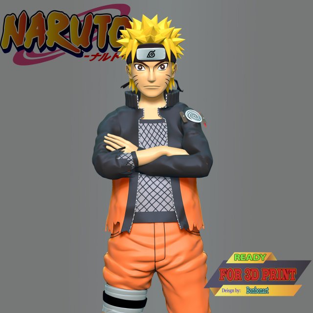Naruto Fan Art 3D Print Model .c4d .max .obj .3ds .fbx .stl .blend 