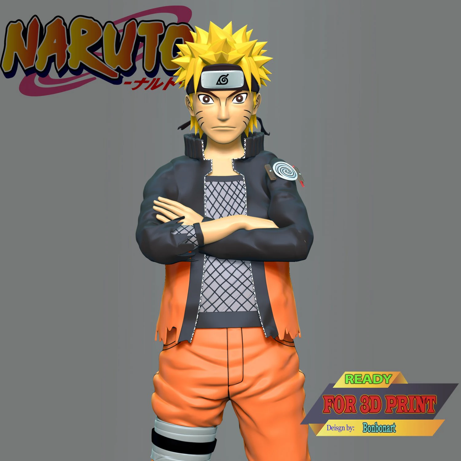 Naruto Fan Art 3D Print Model .c4d .max .obj .3ds .fbx .stl .blend 