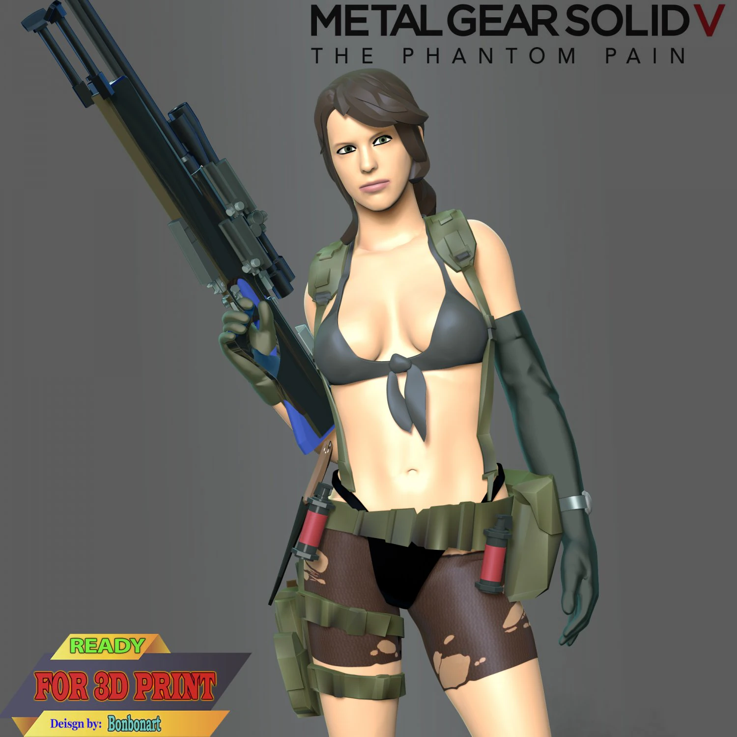 Quiet - Metal Gear Solid 5 3D Print Model .c4d .max .obj .3ds .fbx .stl .blend 