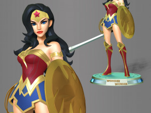Wonder Woman - DC World Collide 3D Druckmodell