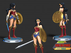 Wonder Woman - DC World Collide 3D Druckmodell