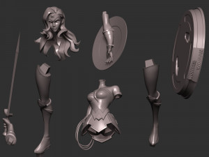 Wonder Woman - DC World Collide 3D Druckmodell