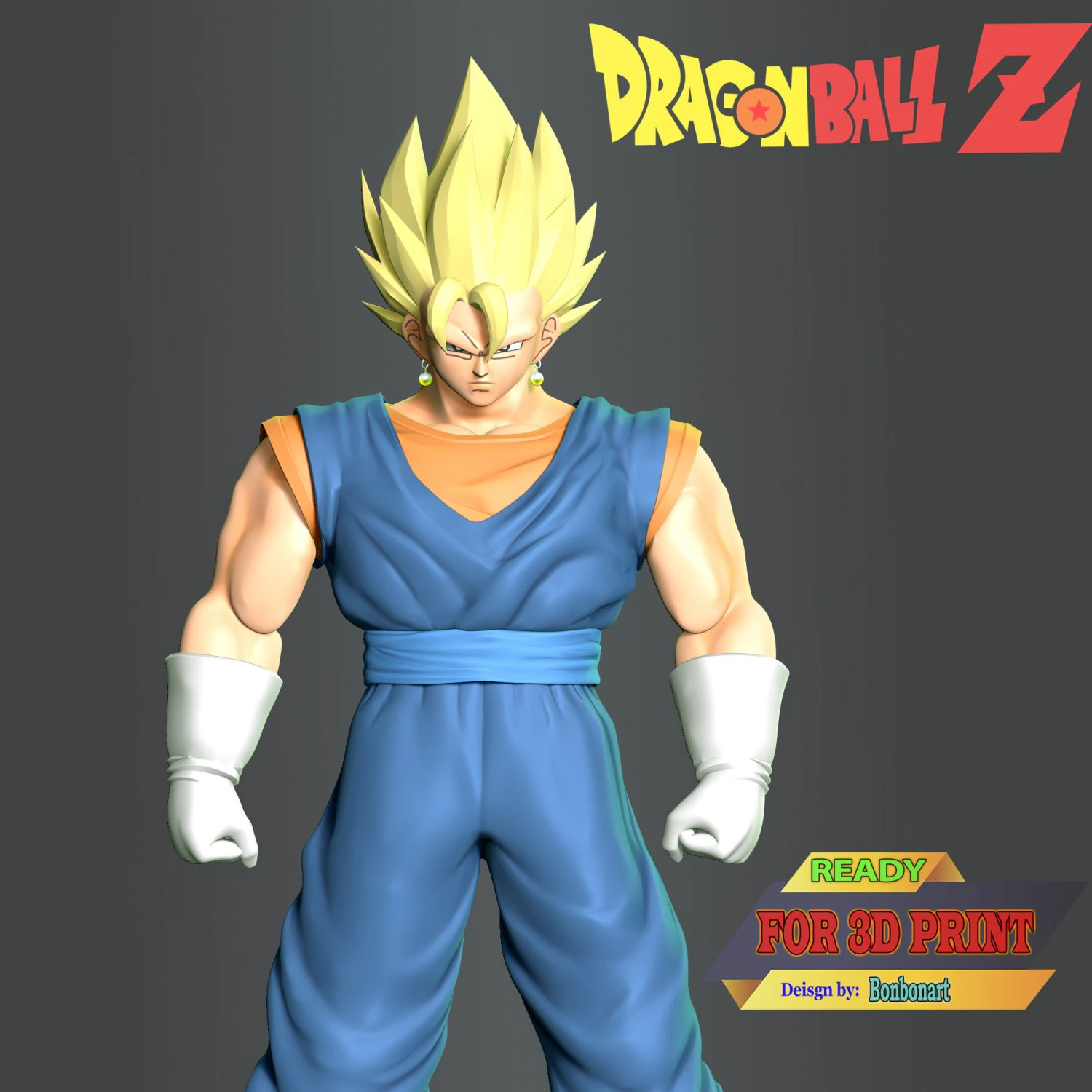 Vegetto - Dragon Ball 3D Print Model .c4d .max .obj .3ds .fbx .stl .blend 