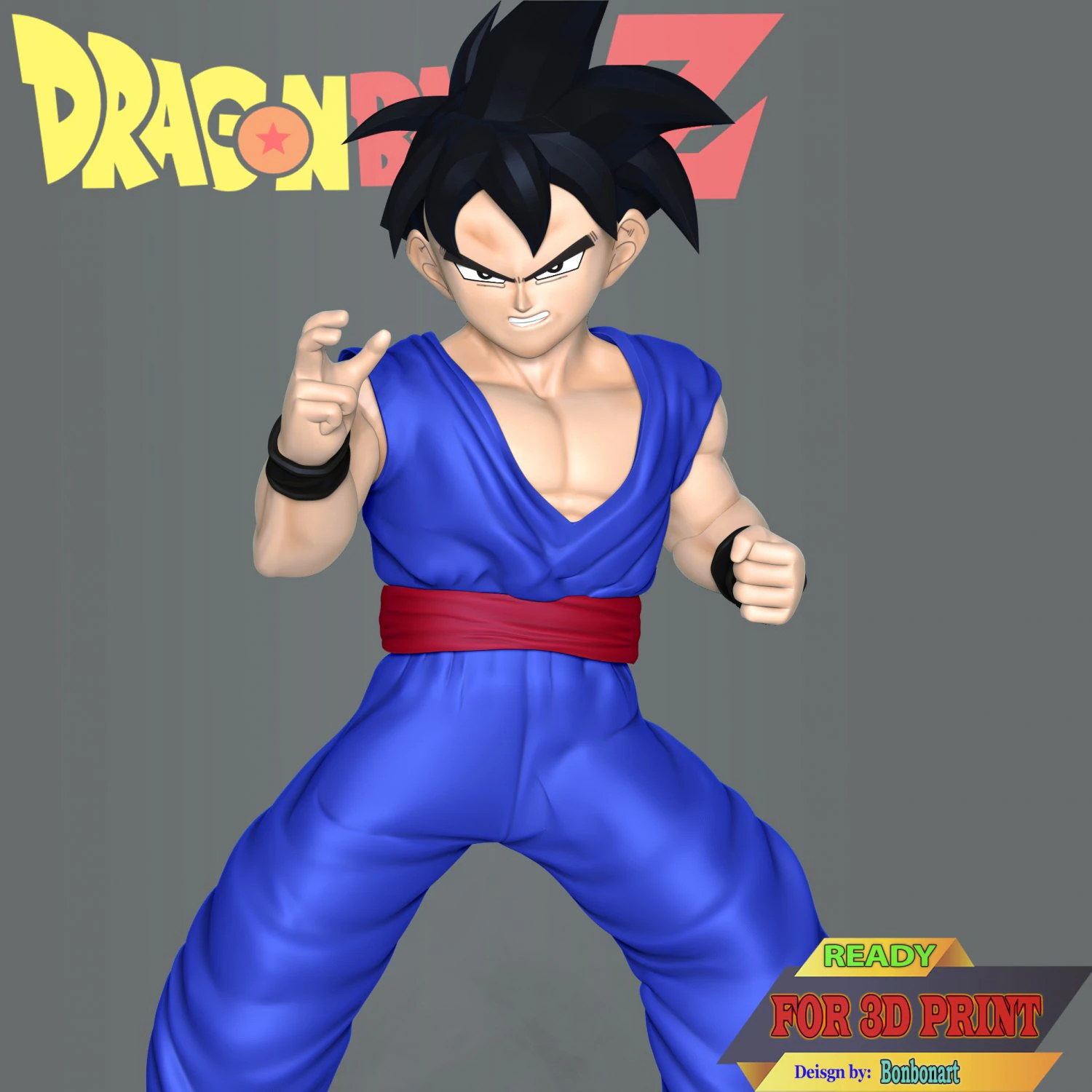Gen&ccedil; Oğul Gohan - Dragon Ball 3D Baskı Modeli .c4d .max .obj .3ds .fbx .stl .blend 