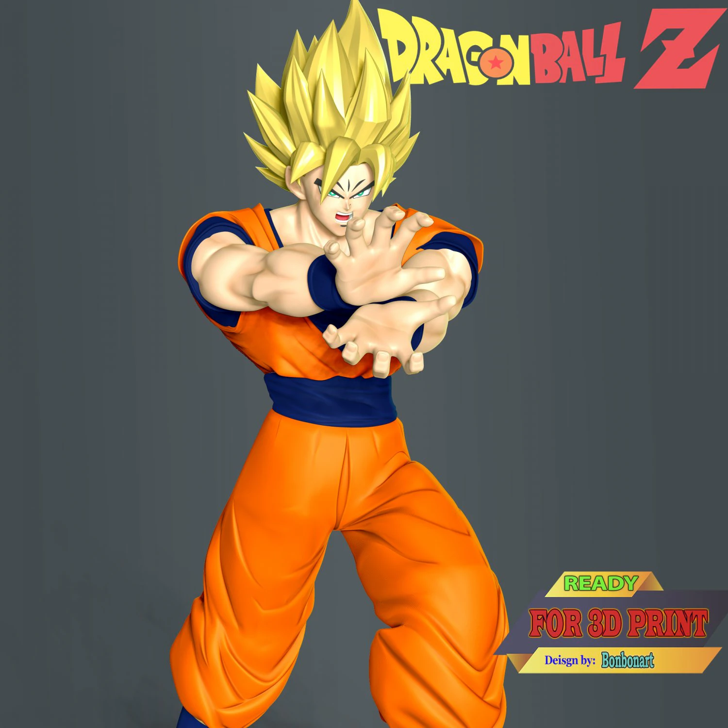 Son Goku - Dragon Ball 3D Print Model .c4d .max .obj .3ds .fbx .stl .blend 