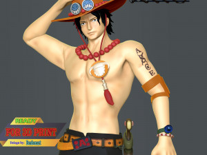Ace - One Piece 3D-printmodel