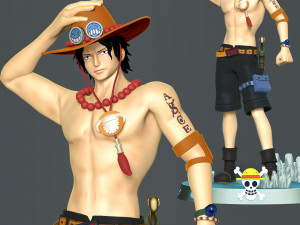 Ace - One Piece 3D Принт Модель