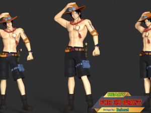 Ace - One Piece 3D Принт Модель