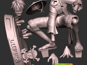 One Piece - Monkey D Luffy 3Dプリントモデル