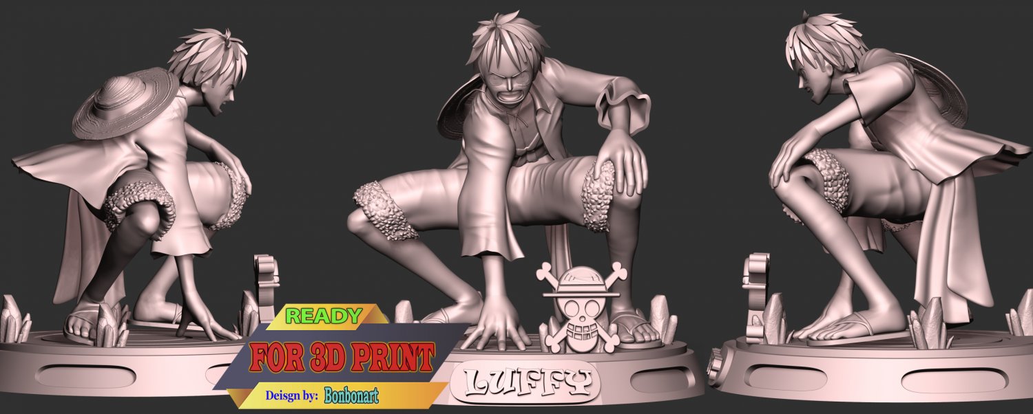 STL file Litophane Luffy One Piece 💬・3D print design to download・Cults