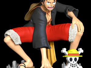 One Piece - Monkey D Luffy 3D Print Model