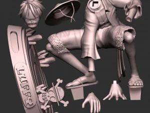 One Piece - Monkey D Luffy 3D Print Model
