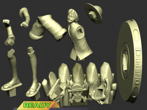 One Piece - Luffy 3Dプリントモデル