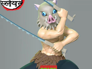 Inosuke Hashibira &ndash; Pogromca Demon&oacute;w Model do druku 3D