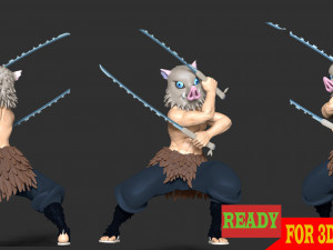 Inosuke Hashibira - Demon Slayer 3D-Druckmodell