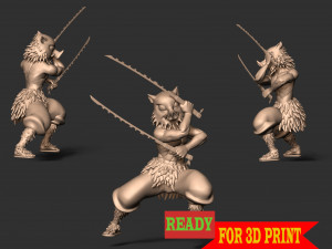 Inosuke Hashibira - Demon Slayer 3D-Druckmodell