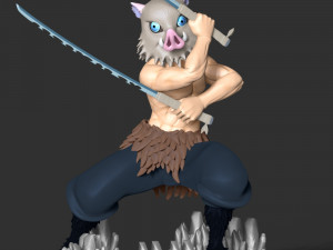 Inosuke Hashibira - Demon Slayer 3D-Druckmodell