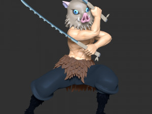 Inosuke Hashibira - Demon Slayer 3D-Druckmodell