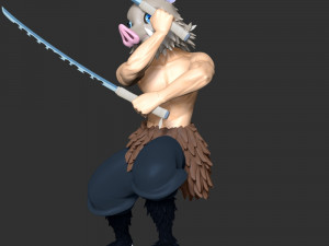 Inosuke Hashibira - Demon Slayer 3D-Druckmodell