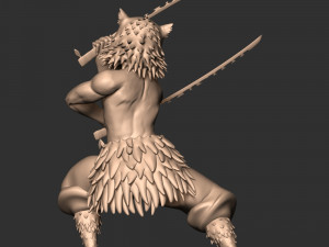 Inosuke Hashibira - Demon Slayer 3D-Druckmodell