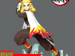 Kyojuro Rengoku - Demon Slayer 3D Принт Модель
