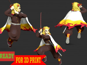 Kyojuro Rengoku - Demon Slayer 3D Принт Модель