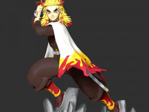 Kyojuro Rengoku - Demon Slayer 3D Принт Модель