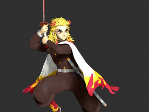 Kyojuro Rengoku - Demon Slayer 3D Принт Модель