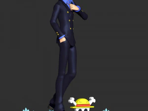 Sanji-One Piece Modello di stampa 3D